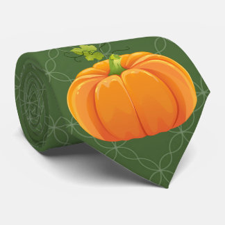 Cravate Milo Citrouille Thanksgiving vert