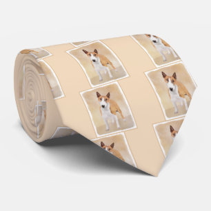 Cravate Miniature Taureau Terrier Peinture - Joli Original