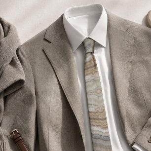 Cravate minimaliste scandinave blanc marron gris marbre