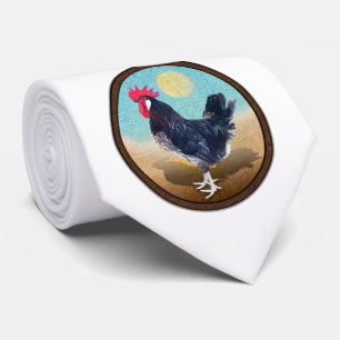 Cravate Minorque Rooster Vintage Oval