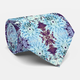 Cravate Mint Green and Teal Dahlia Flower