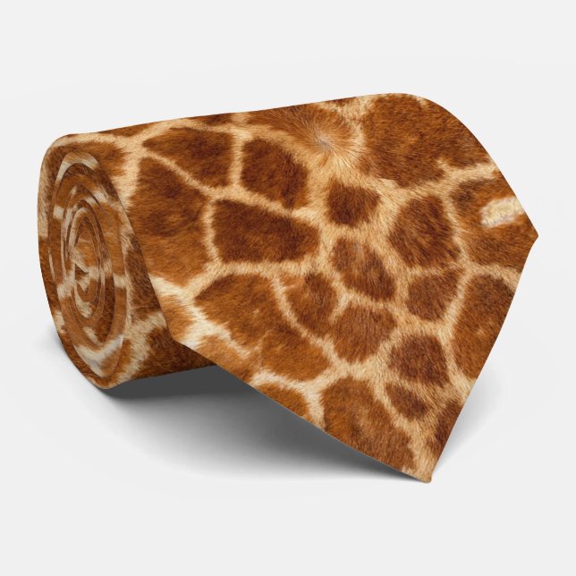 Cravate mode africaine sauvage safari animal girafe imprim (Roulé)