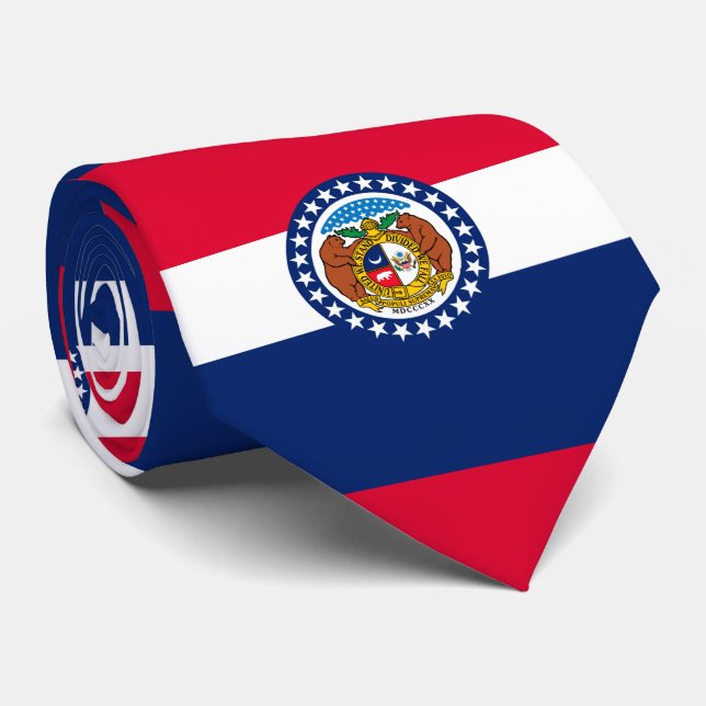 Cravate Modèle de drapeau d'État du Missouri (Roulé)
