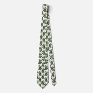 Cravate Modèle de motif de serpent sur fond blanc