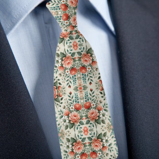 Cravate Modèle floral formel (Créateur téléchargé)