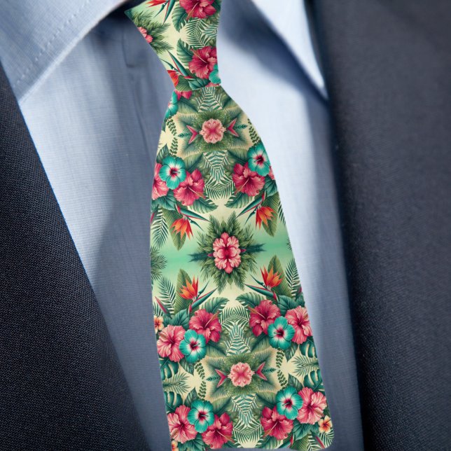Cravate Modèle floral tropical (Créateur téléchargé)