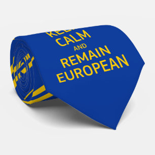 Cravate Modern Yellow Blue Keep Calm Crown Europe Vector