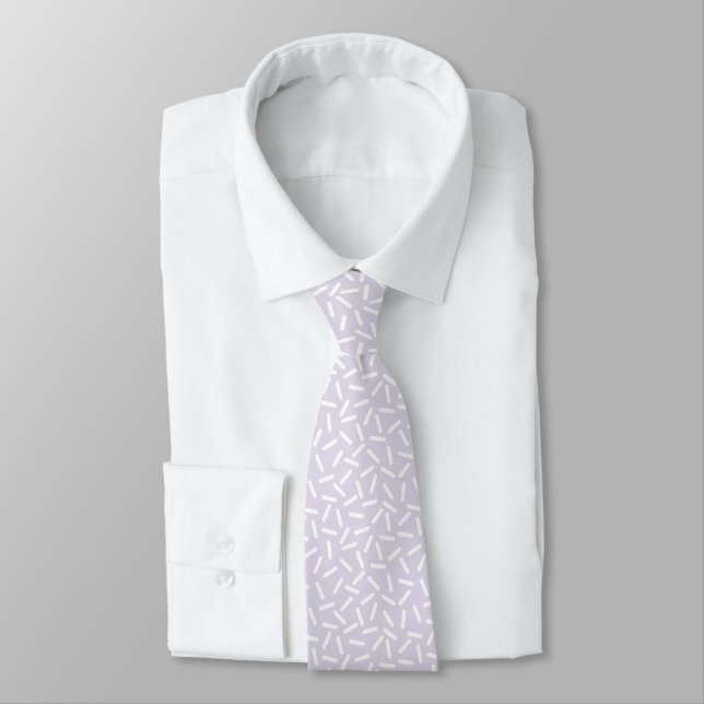 Cravate Moderne blanc & gris (Attaché)