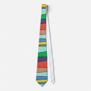 Cravate moderne de motif de zigzag de couleur