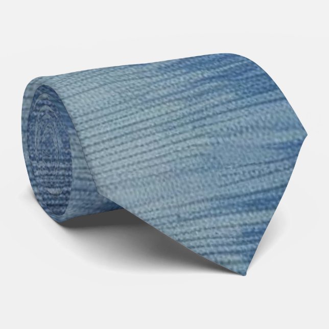 Cravate moderne de style bleu Jean (Roulé)