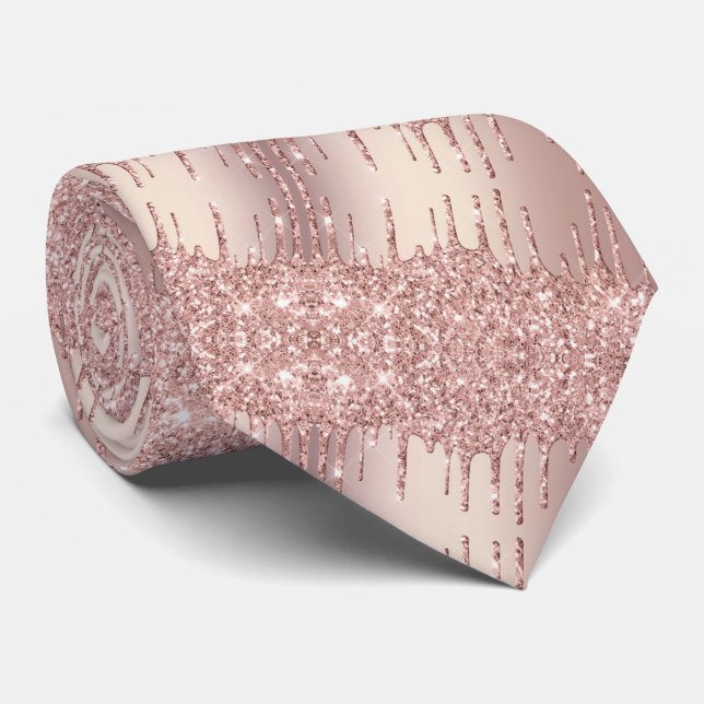 Cravate moderne Design Rose  Broussailler Parties  (Roulé)
