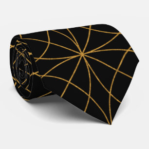Cravate moderne Gold Grid Mens