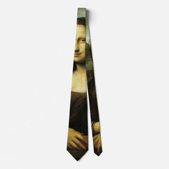 Cravate Mona Lisa de Leonardo da Vinci, Art Renaissance (Devant)