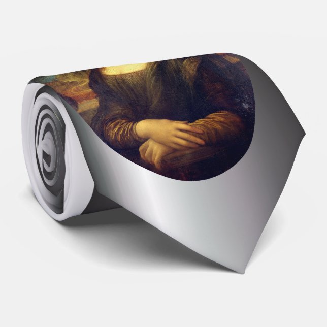 Cravate Mona Lisa Via Corona Virus (Roulé)