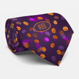 Cravate Monogram Happy Pumpkins Halloween Business Necktie
