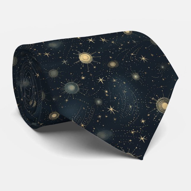 Cravate Monogramme bleu nuit (Roulé)