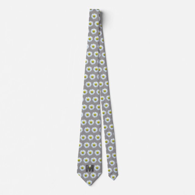 Cravate Monogramme floral (Devant)