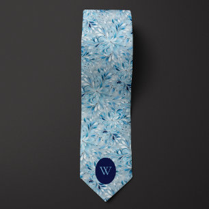 Cravate Monogramme floral d'hiver