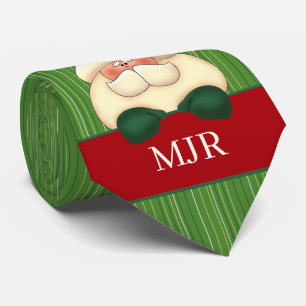 Cravate Monogramme Père Noël Christmas Fun pour lui Cravat
