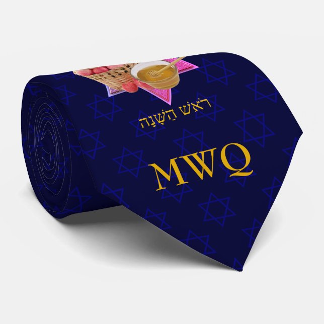 Cravate MONogramme ROSH HASHANAH (Roulé)