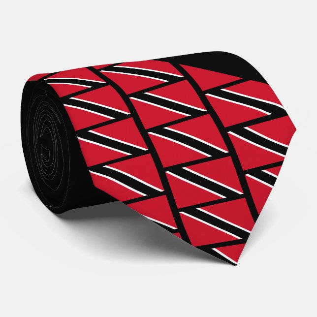 Cravate Monogramme sur DRAPEAU TRINIDAD personnalisé (Roulé)