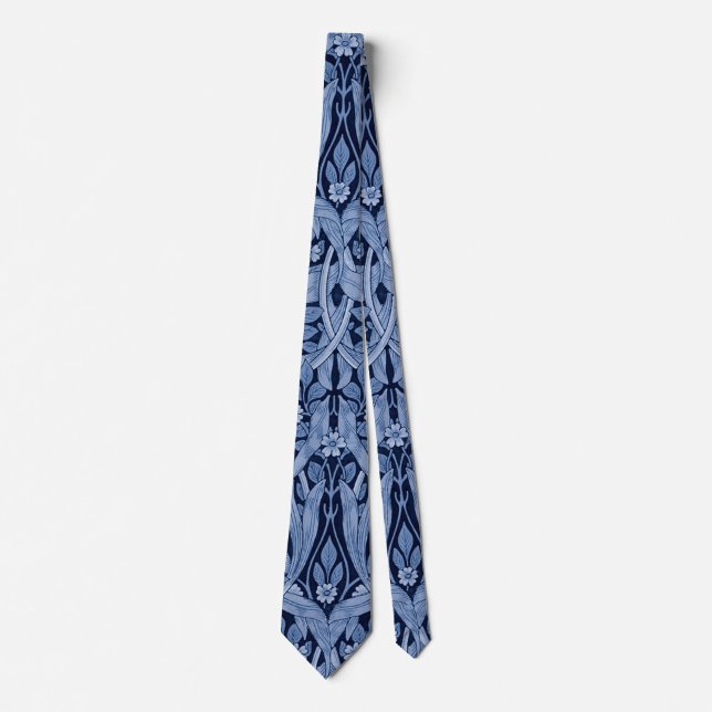 Cravate Monotone bleu Pimpernel, William Morris (Devant)