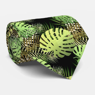 Cravate Monstera palm jungle tropicale feuille