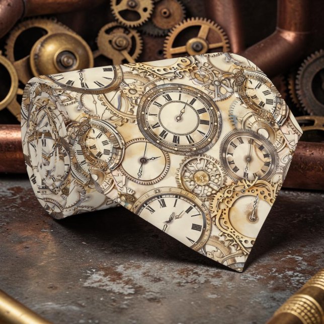 Cravate Montre Steampunk Lien de col personnalisé (Créateur téléchargé)