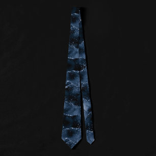 Cravate Moody Agate   Marine Denim Steel Blue Faux Parties