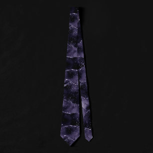 Cravate Moody Agate   Midnight Indigo Deep Purple Glam