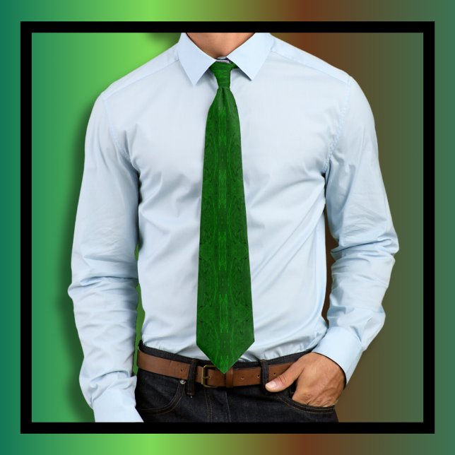 Cravate Moody Swirl Motif Green (Créateur téléchargé)