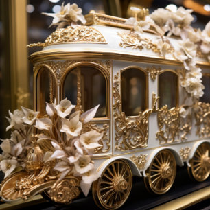 Cravate Moteur à vapeur Locomotive White and Gold Trains