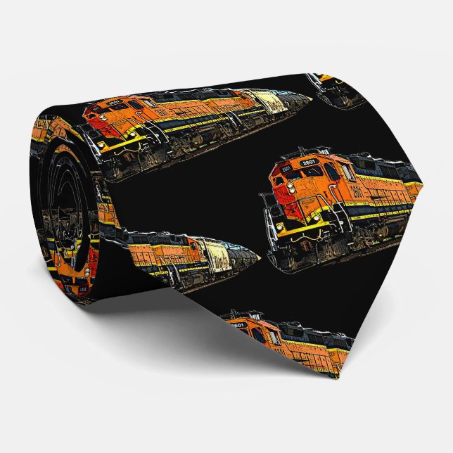 Cravate Moteur de train de Locomotive Diesel Orange (Roulé)