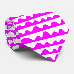 Cravate Motif 020815 - Magenta et Blanc