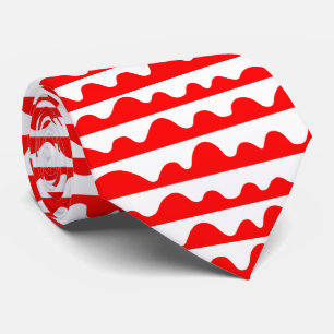 Cravate Motif 020815 - Rouge et blanc