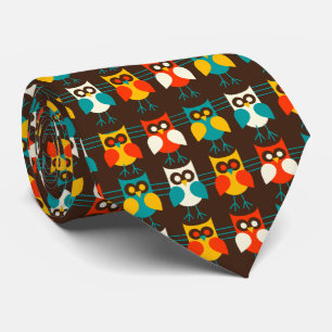 Cravate Motif 1Tie de hiboux