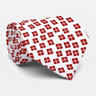 Cravate Motif 270715 - Rouge et blanc rubis
