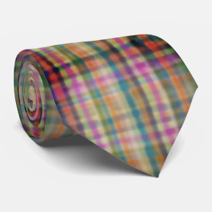cravate motif à damiers coloré
