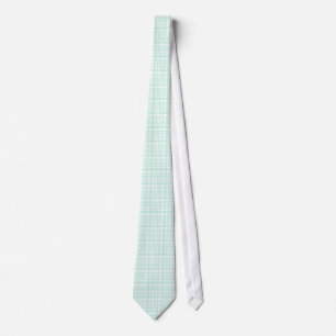 Cravate Motif à dents et à pois vert à menthe-De-Poule