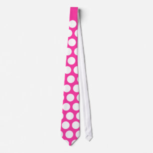 Cravate motif à pois rose