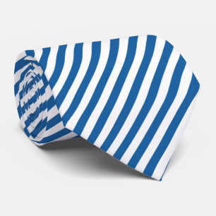 Cravate Motif à rayures blanches bleues froides en mosaïqu