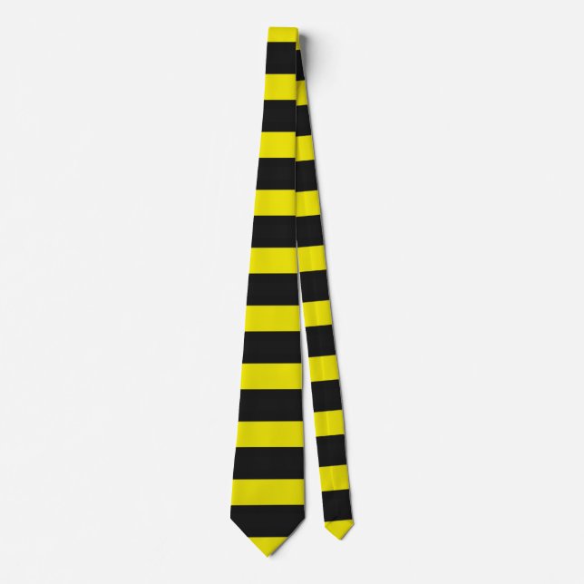 Cravate Motif à rayures noir/jaune (Devant)