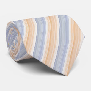 Cravate Motif à rayures or et bleu