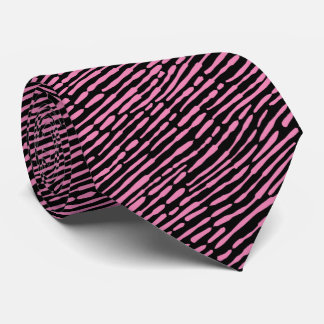 Cravate Motif Abstrait 140523 - rose et noir