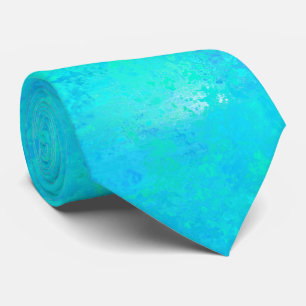 Cravate Motif Abstrait bleu turquoise