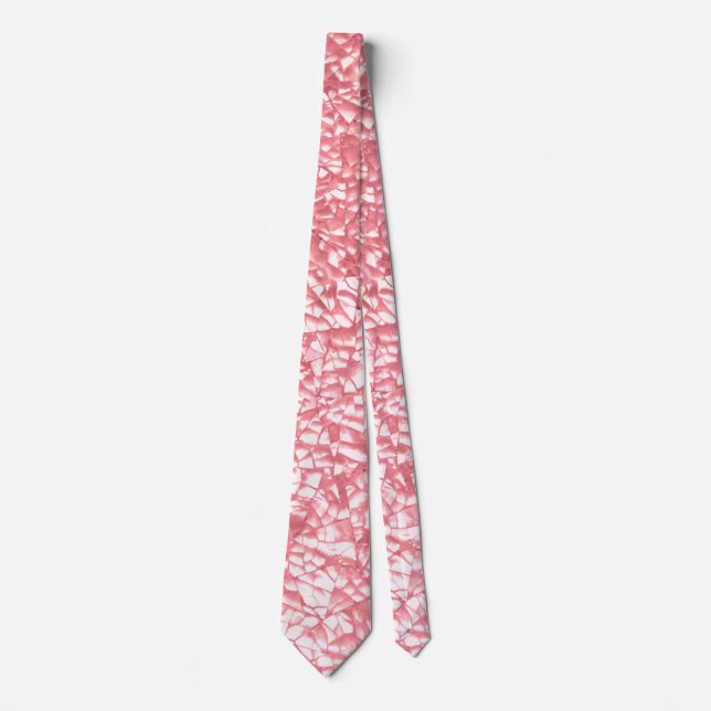 Cravate Motif Abstrait de la grappe florale rose moderne (Devant)