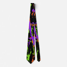 Motif Abstrait Orange Vert Violet