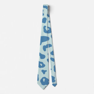 Cravate Motif animal Empreinte de léopard élégant en bleu