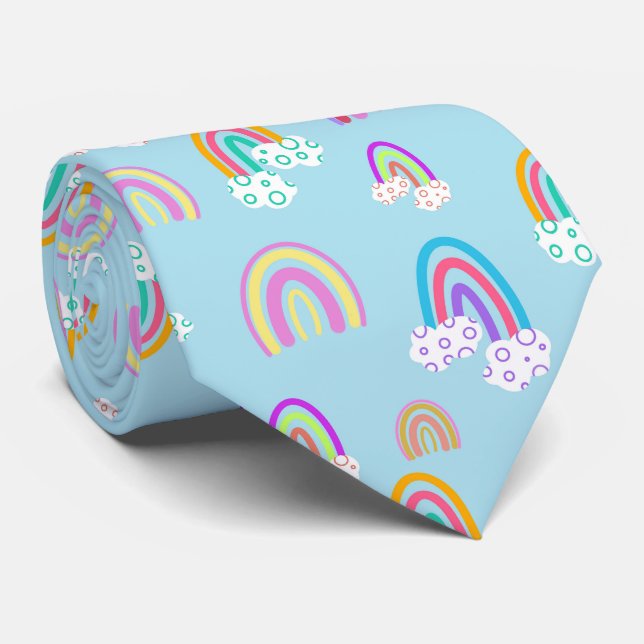 Cravate Motif arc-en-ciel (Roulé)