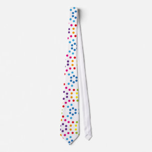 Cravate Motif arc-en-ciel à pois